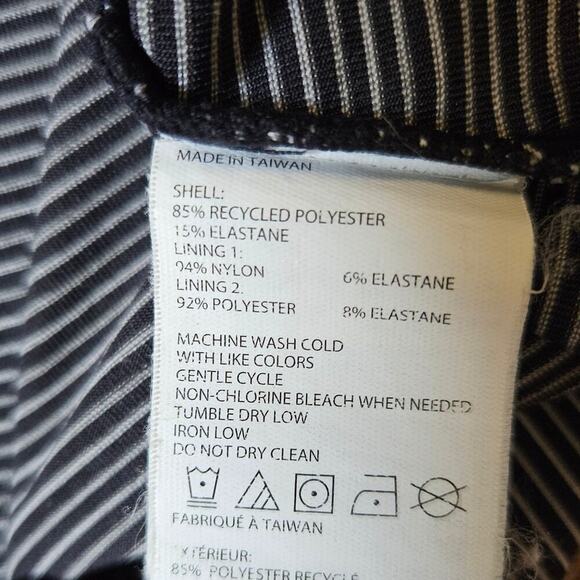 Prana Rebecca Black & White Stripped Dress Size M - Picture 9 of 10